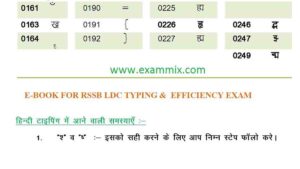 Rajasthan (RSMSSB) LDC Typing & Efficiency Test E-book (PDF)