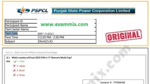 PSPCL Clerk Question Paper 2021 With Answer PDF in English